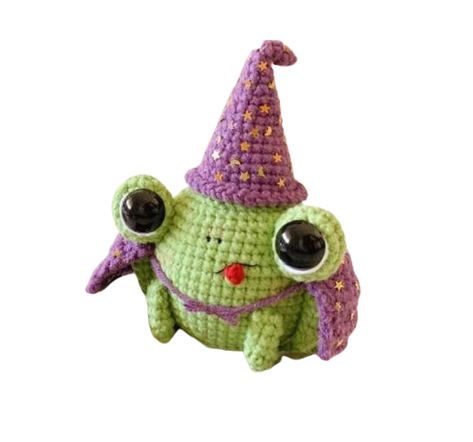 Frog Knitting, Frog Wizard, Wizard Frog, Amigurumi Santa, Frog Doll, Crochet Frog, Crochet Animals Free Patterns, Amigurumi Elephant