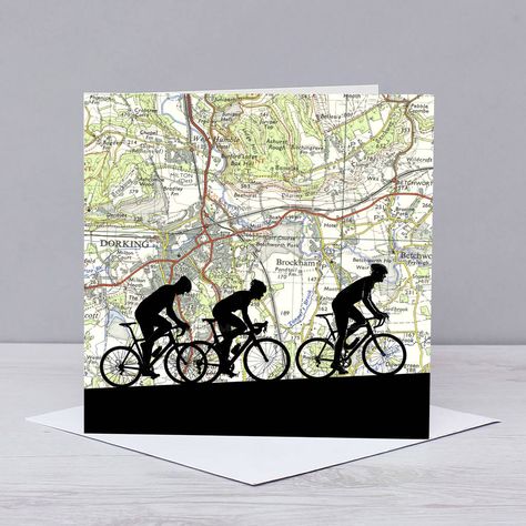 Bike Cards Handmade, Cycling Birthday Cards, Masculine Birthday Cards Men, Masculine Birthday Cards Handmade, Homemade Cards For Men, Cards For Men Handmade, Greatest Journey, Bike Card, Box Hill