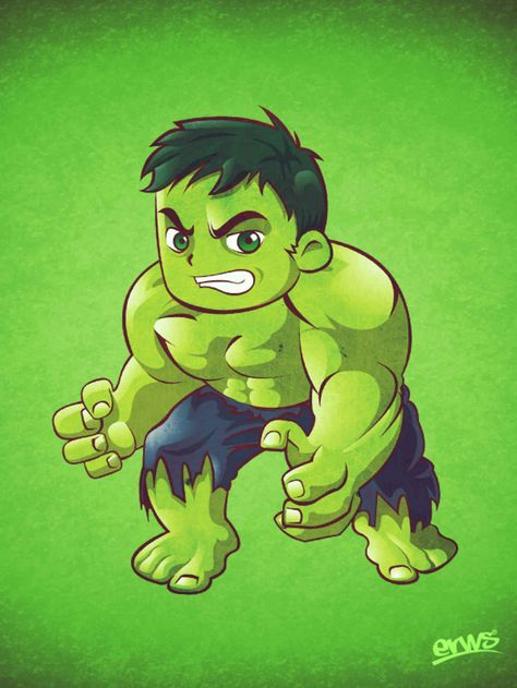 Mini Hulk Hulk Pictures, Hulk Tattoo, Hulk Party, Hulk Birthday, Chibi Marvel, Avengers Cartoon, Baby Avengers, Hulk Smash, Karakter Disney