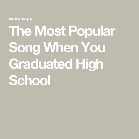 The Most Popular Song When You Graduated High School Graduation Songs High School, Tony Orlando And Dawn, Del Shannon, Tony Orlando, Silly Love Songs, Billy Preston, Bette Davis Eyes, Three Dog Night, The Guess Who