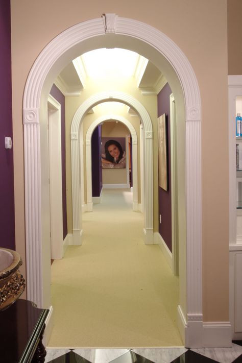 Arch Wall Moulding, Arch Moulding, Arch Interior Design Living Rooms, Arch Box Molding, Pop Door Arch Design, Arch Door Frame Molding, Flexible Molding For Arches, Archway Molding, Archways In Homes