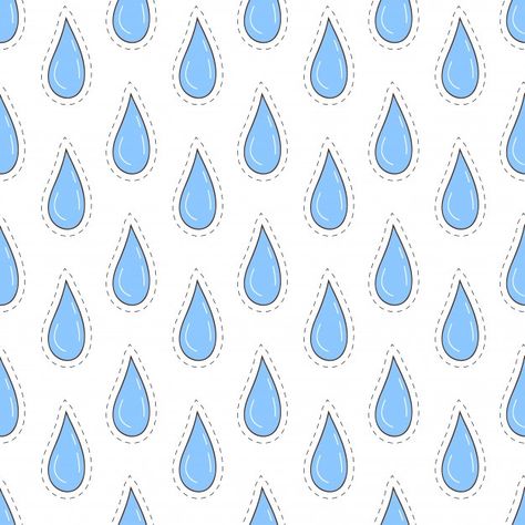 Rain drops seamless pattern. background ... | Premium Vector #Freepik #vector #background #pattern #abstract-background #abstract Rain Drops On Window, Rain Cartoon, Water Drop Vector, Crush Signs, Doodle Cartoon, Drops Patterns, Fall Patterns, Kindergarten Crafts, Preschool Learning Activities