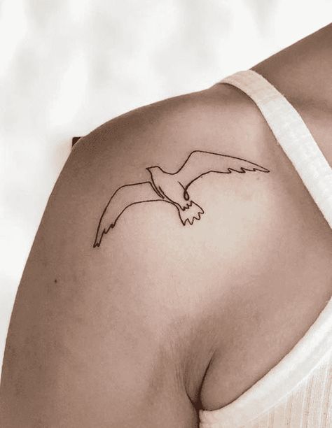 Seagull Tattoo Design Images (Seagull Ink Design Ideas) Seagull Outline Tattoo, Flying Seagull Tattoo, Simple Seagull Tattoo, Small Seagull Tattoo, Sea Bird Tattoo, Sea Gull Tattoo, Seabird Tattoo, Seagull Tattoo Minimalist, Albatross Tattoo Design