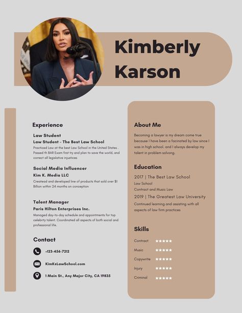 resume template for lawyers Teen Resume, Job Cv, Resume Design Professional, Minimalist Resume, Professional Resume Template, Resume Builder, Cv Resume, My Dream Came True, Law Student