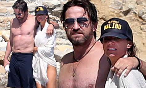 Gerard Butler hits the beach with ex Morgan Brown Morgan Brown, London Has Fallen, Liev Schreiber, 2016 Pictures, Pretty Brunette, Gerard Butler, Malibu California, Black Baseball Cap, Two And A Half