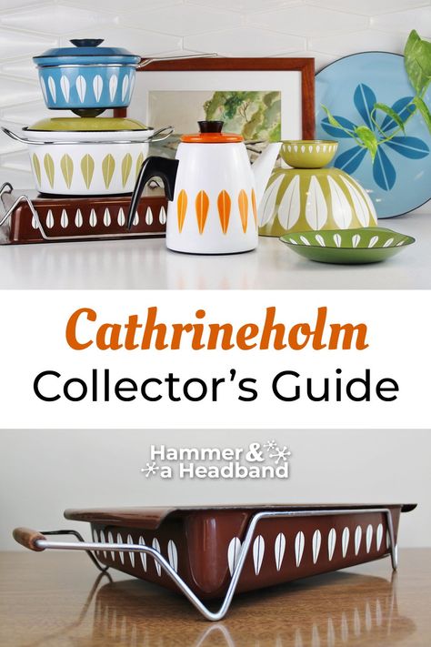 Cathrineholm Collector’s Guide (Especially for the Lotus Fans!) Catherine Holm Enamelware, Catherine Holm, 70s Inspiration, Vintage Kitchen Canisters, Beautiful Antiques, Vintage Bakeware, Vintage Cookware, 1970s Home, Enamel Bowl