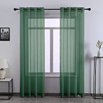 Check this out at Amazon Dark Green Curtains, Sheer Curtains Bedroom, Green Sheer Curtains, Scarf Curtains, Semi Sheer Curtains, Window Scarf, Window Treatments Sheer, Velvet Room, Dark Emerald Green