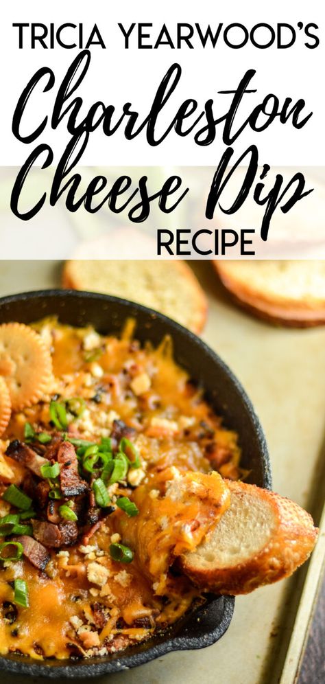 The Best Party Appetizer Idea! Charleston Cheese Dip Recipe Charleston Dip Trisha Yearwood, Trisha Yearwood Charleston Cheese Dip, Charleston Cheese Dip, Tricia Yearwood Recipes, Pumpkins Recipes, Football Dip, Food Air Fryer, Southern Sides, Tailgate Treats