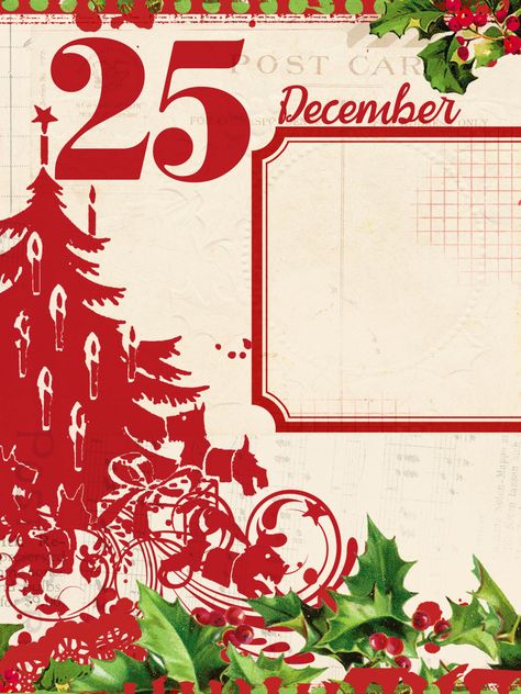 December Daily Printables, Xmas Images, Christmas Scrapbook Paper, Christmas Photo Album, Christmas Scrapbook Layouts, December Crafts, Christmas Download, Holiday Images, Christmas Journal