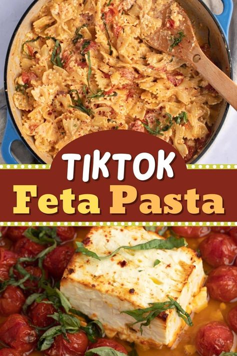 With over 1 billion views, this viral TikTok feta pasta is one of the most successful food trends on the planet. And after just one bite, you'll see why! Tick Tock Pasta Recipe Feta, Tiktok Feta Tomato Pasta, Tick Tock Pasta, Viral Pasta Recipe, Tiktok Pasta Recipes, Tiktok Pasta Feta, Desert Pasta, Norwegian Desserts, Feta Pasta Bake