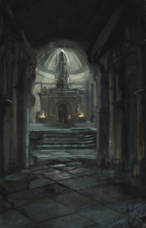 Crypt, Mateusz Michalski on ArtStation at https://www.artstation.com/artwork/bmQbE Photographie Indie, Location Inspiration, 다크 판타지, Fantasy City, Fantasy Setting, Fantasy Places, Fantasy Concept Art, High Fantasy, Arte Fantasy