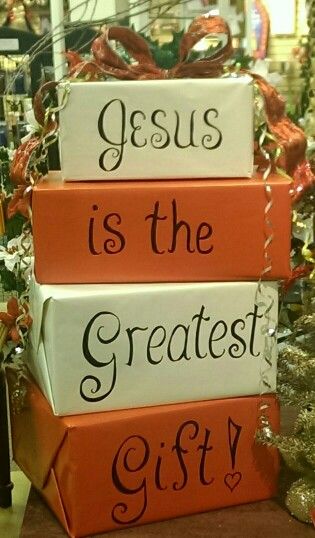 Jesus Decorations Christmas, Biblical Christmas Decorations, Christmas Christian Decor, Diy Christian Christmas Decorations, Gingerbread Bash, Jesus Is The Greatest Gift, Christ Centered Christmas Decorations, Jesus Is The Best Gift, Kids Church Christmas