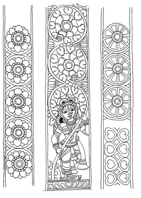 Kalamkari Designs, Mural Paintings, Painting Images, Saree Painting, Kerala Mural Painting, Kalamkari Painting, Pichwai Paintings, Temple Art, Tanjore Painting