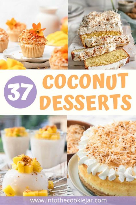 Delicious coconuts desserts Creme Of Coconut Recipes, Easy Coconut Desserts, Coconut Dessert Recipes, Recipes Using Coconut Milk, Coconut Milk Popsicles, Milk Popsicles, Coconut Milk Dessert, Coconut Recipes Dessert, Dessert Names