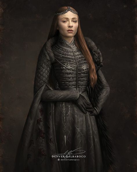 Game of Thrones Fanart on Instagram: “Sansa, of House Stark The Queen in the North by @denvertakespics ° ° ° #gameofthrones #sansastark #sophieturner #thequeeninthenorth…” Sansa Cosplay, Sansa Stark Queen, Queen In The North, Game Of Thrones Sansa, Game Of Thrones Facts, Game Of Thrones Costumes, The North Remembers, Asoiaf Art, Got Memes