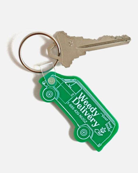 Weedy Delivery Van Keychain – Strange Ways Stickers Artist, Keyring Ideas, Funny Keychains, Online Ceramics, Keychain Collection, Creative Department, Delivery Van, Heartbreak Hotel, White Screen