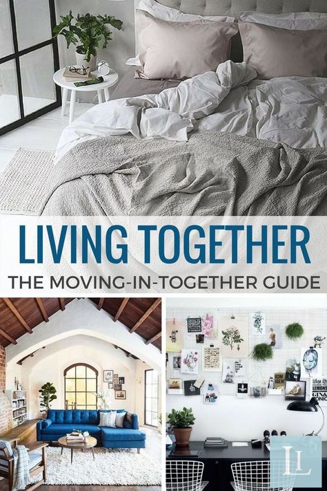 Moving in with your partner can and will be both exciting and frustrating. Sometimes the biggest challenge when living together is deciding on the design aesthetic. If you and your partner's tastes in decor vary drastically, you are not alone. Couples won't always agree on every design decision and it's important to compromise. Check out our tips on how to decorate your shared living space! Living Together Tips Couples, Bedroom Aesthetic Married Couple, Home Decor For Couples, Partner Bedroom Ideas, Moving Together Couples, Living With Partner, Couple Home Aesthetic, Couple Interior Design, Couple Living Together Aesthetic