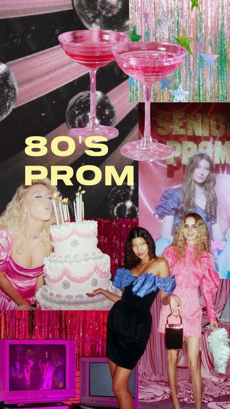 80s Prom Invitation, Thrifted Prom Party, 80 Prom Theme Party, 80s Bday Party Ideas, 80s Prom Aesthetic, 90s Homecoming, Prom Theme Party, 80's Prom, 80s Prom