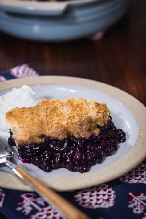 Maine Blueberry Cobbler Recipe | Weekends with Yankee Vegan Blueberry Cobbler, Blueberry Cobbler Recipes, Blueberry Dump Cakes, Boxed Cake Mixes Recipes, Vegan Richa, Blueberry Topping, Berry Cobbler, Comfort Desserts, Vegan Blueberry