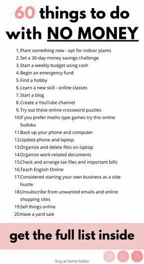 Things To Do Without Money, Productive Ideas, Vacation At Home, Home Habits, Bored Jar, Bored At Home, Teaching English Online, Finding A Hobby, What To Do When Bored