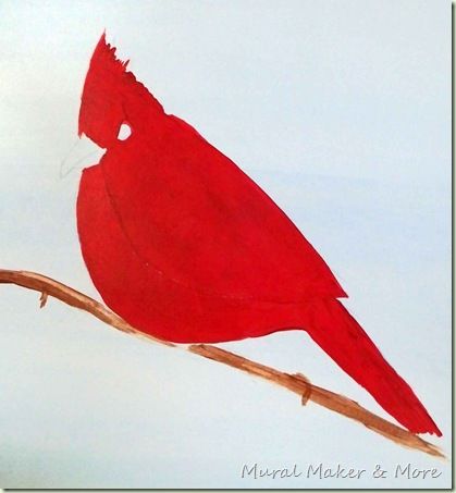 Red Cardinal Tutorial Cardinal Painting Easy, Red Bird Craft, Red Bird Watercolor, Acrylic Birds, Winter Rocks, Painted Cardinal, Cardinal Art, Watercolor Beautiful, Bird Craft