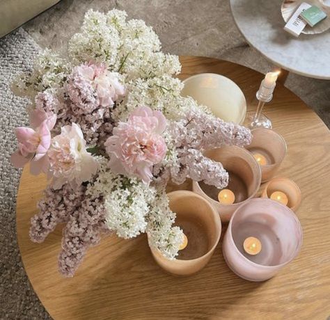 Djerf Avenue Home Aesthetic, Djerf Ave Bedding, Pink Flower Bedding Aesthetic, Pink Flowers Coquette, Coquette Room Candles, Pinky Promise, Personal Style Inspiration, Girl House, Flower Therapy