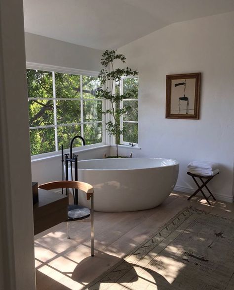 Bathroom Staging, Floor Tub, Jake Arnold, Friday Inspiration, Bedroom With Bath, Deco Bathroom, Gorgeous Bathroom, Big Windows, Free Standing Tub