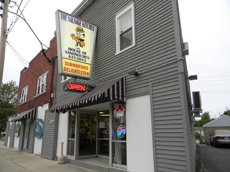 The Sausage Kitchen in Racine, #Wisconsin great place for sandwiches, awesome sandwiches at great prices Wisconsin Recipes, Awesome Sandwiches, Racine Wisconsin, Old Signs, School Lunch, Sausages, Kitchen In, Home Sweet Home, Memory Lane