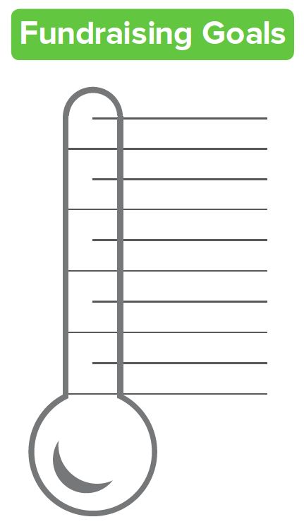 Print out this Fundraising Thermometer Template to visually display how much money you have raised, or reproduce it on a flyer, poster or sign! Fundraising Goal Chart, Fundraising Thermometer Templates, Goal Thermometer Templates, Goal Thermometer, Fundraising Thermometer, Charity Work Ideas, Fun Fundraisers, Church Fundraisers, Fundraising Activities