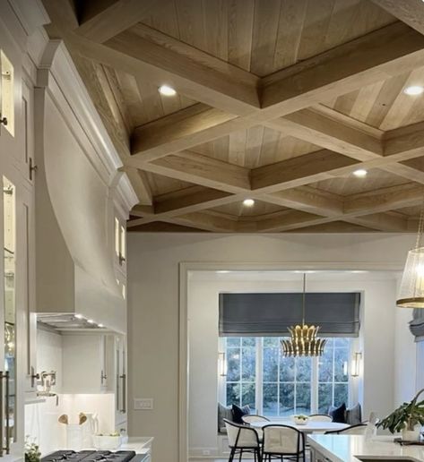 Coffin Ceiling, Vaulted Ceiling, Home Inspiration, A House, Kitchen Remodel, Our Home, Building A House, Kitchen Ideas, Family Room