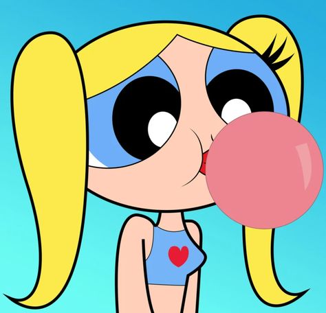 Bubbles is blowing some Bubblegum! | Fandom Cartoon Network Studios, The Powerpuff Girls, The Powerpuff, Musical Group, Super Sentai, Powerpuff Girls, Cartoon Network, Gum, Bubbles