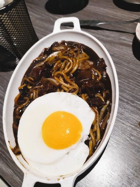 Jjajangmyeon by Ok_Concentrate3943 Jajjangmyeong Korea, Jjajangmyeon Aesthetic, Welcome 2023, Food Hub, Korean Dishes, Eat The Rich, Always Hungry, Mouth Watering Food, Korean Food