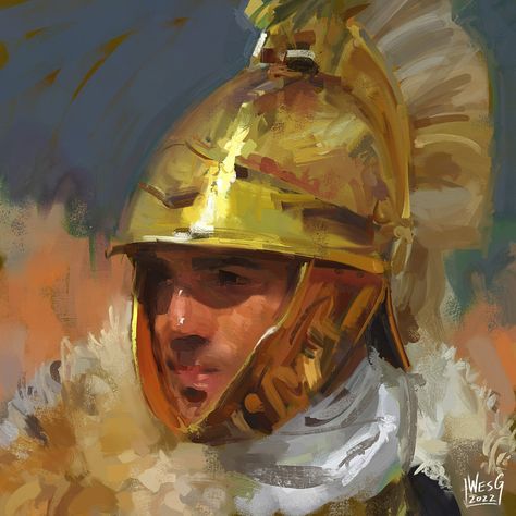 Craig Mullins Portrait, Color Study Reference, Painterly Art Style, Achilles Painting, Photo Study, Digital Painting Techniques, Age Of Empires, Knight Art, Ap Art