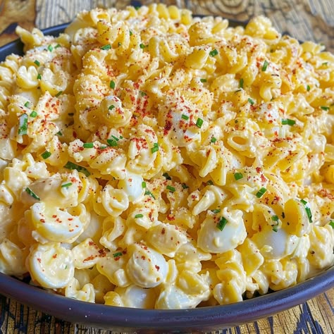 Creamy Deviled Egg Pasta Salad, Devilled Egg Pasta Salad, Deviled Egg Pasta Salad Recipe, Deviled Egg Macaroni Salad, Deviled Egg Pasta Salad, Egg Pasta Salad, Egg Macaroni Salad, Picnic Salads, Macaroni Salad Ingredients