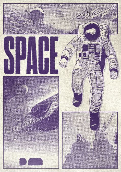 Space comic grungy comic panel by Distinct.Designer on Dribbble Space Comic, Halftone Art, Halftone Effect, Poster Design Tutorials, Comic Panel, Comic Book Layout, Design Comics, Comic Layout, Comic Poster