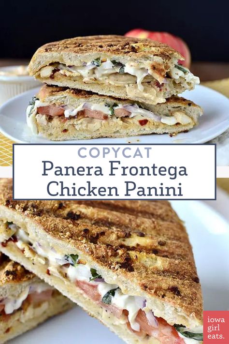 Copycat Panera Frontega Chicken Panini, Frontega Chicken Panini Panera Bread, Copycat Recipes Panera, Panera Panini Recipes, Panera Bread Copycat, Panera Frontega Chicken Panini, Panera Bread Sandwiches Copycat Recipes, Panera Bread Copycat Recipes, Cibatta Paninis