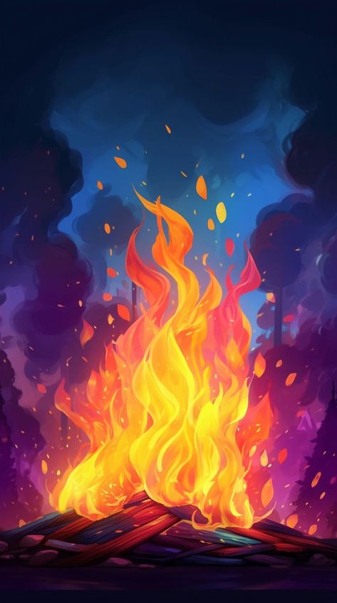 Colorful Fire Background - Get lost in the mesmerizing flames on your phone with this enchanting wallpaper! 🔥 Let the warm tones ignite your creativity and add a touch of mystery to your mobile experience. Anime Fire Wallpaper, Fire Wallpaper Aesthetic Iphone, Abstract Neon Art, Flames Aesthetic Wallpaper, Fire Background Drawing, Warm And Cool Colors Drawing, Fire Art Drawing, Fire Art Painting, Fire Aesthetic Wallpaper