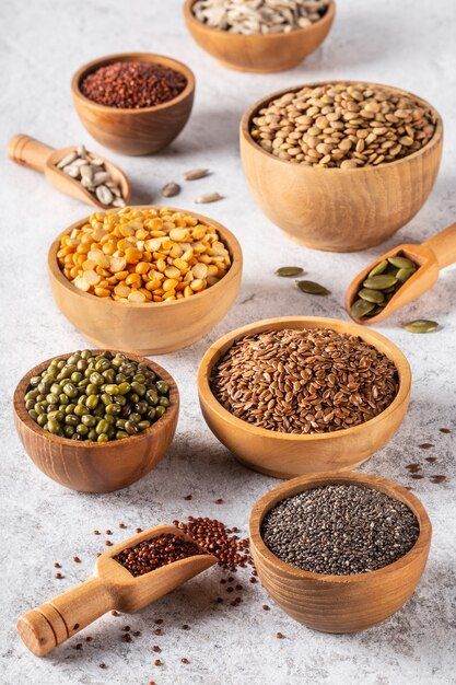 Grains Photography, Organic Food Photography, Food Exhibition, Beans Seeds, Better Gut Health, Spices Photography, Rustic Food Photography, Grain Store, Concrete Background