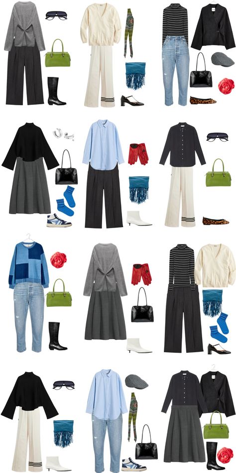 A 12 Piece Edgy Fall Capsule Wardrobe - livelovesara Black Wardrobes, Maximalist Style Fashion, Edgy Capsule Wardrobe, Travelling Outfits, Capsule Wardrobe Examples, Capsule Wardrobe Outfit Ideas, Chic Capsule Wardrobe, Spain Outfit, Trendy Work Outfit