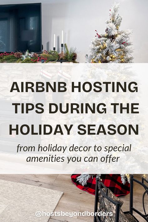 Elevate Your Airbnb Hosting Game this Holiday Season! Discover festive decor ideas and expert hosting tips to make your space merry and bright for every guest. Spread the joy and earn those 5-star reviews for your airbnb this holiday season! 🌟 #HolidayHosting #AirbnbDecor #ChristmasDecorForAirbnb #Christmas Festive Decor Ideas, Airbnb Hosting, Hosting Tips, Airbnb Host, Festive Decor, Festival Decorations, Merry And Bright, The Holiday, 5 Star