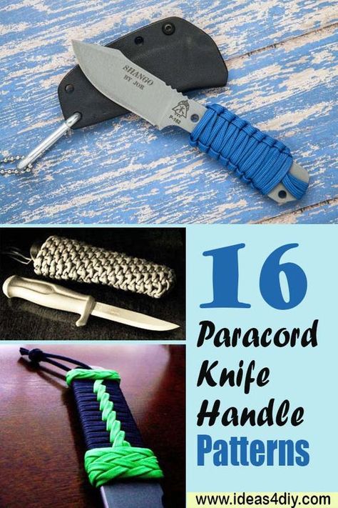 Compilation of How to Make Cool Paracord Knife Handle Patterns and Knife Wrap Wrap Designs with Step-by-Step Instructions for Beginners! #ParacordKnifHandle #ParacordProjects #ParacordPatterns Paracord Knife Handle, Paracord Wrap Handle, Paracord Knife, Paracord Projects Diy, Paracord Bracelet Patterns, Paracord Braids, Paracord Ideas, Paracord Bracelet Diy, Diy Knife