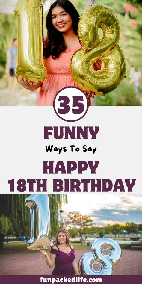 18 and officially adulting! 🎉 Make their milestone birthday unforgettable with these 35 hilarious ways to say Happy 18th Birthday! Get ready for laughs and fun! Birthday Wishes Girl, Birthday Puns, Birthday Jokes, Happy 18th Birthday, 18th Birthday Cards, 18th Birthday Party, Everything And Nothing, Paying Bills, Milestone Birthday