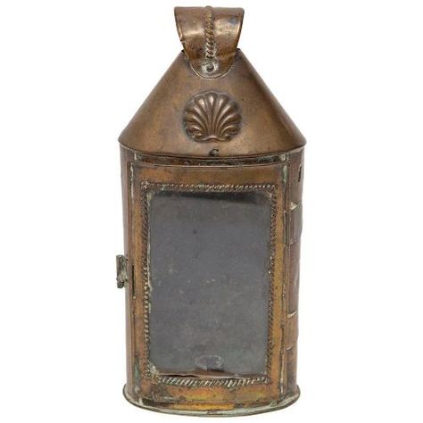 Lantern Handheld Portable Carrying Brass Repousse Georgian Glazed Candle Lucy Johnson Handheld Lantern, Brass Lanterns, Modern Lanterns, Copper Kettle, Copper Cookware, Brass Lantern, Brass Ring, Lantern Lights, Furniture Lighting