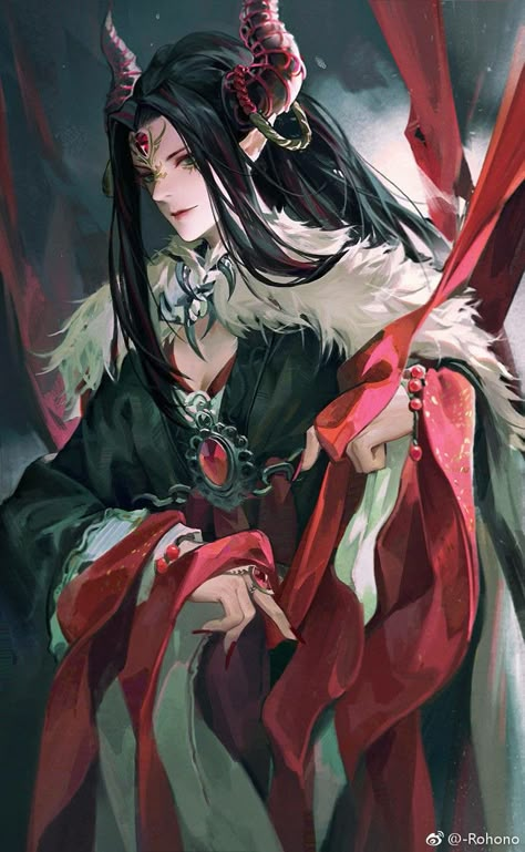 Thunderbolt Fantasy, Final Fantasy Funny, Fantasy Art Couples, Fantasy Demon, Chinese Art Girl, Japanese Characters, Beautiful Fantasy Art, Dnd Characters, Handsome Anime Guys