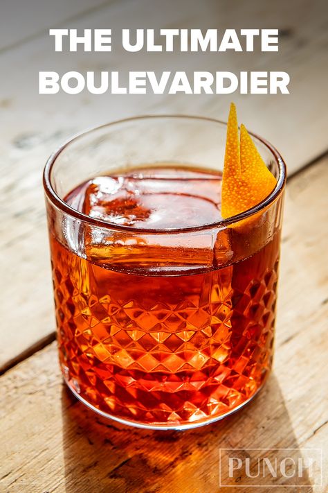 Boulvedier Cocktail, Bubble Bass Order, Boulevardier Cocktail Recipe, Month Personality, Boulevardier Cocktail, Real Simple Recipes, Boulevardier, Vintage Cocktails, Whiskey Cocktail