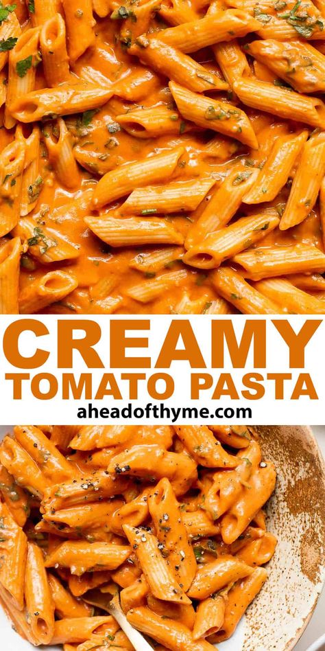 Pasta Sauce With Heavy Cream, Sauce With Heavy Cream, Creamy Tomato Pasta, Tomato Pasta Recipe, Easy Pasta Sauce, Creamy Pasta Sauce, Red Sauce Pasta, Quick Pasta Recipes, Creamy Pasta Recipes