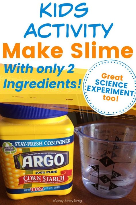 Slime Cornstarch, Cornstarch And Water Experiment, Cornstarch Slime, Cornstarch And Water, Science Homeschool, How To Thicken Sauce, Money Savvy, Slime For Kids, Science Projects For Kids