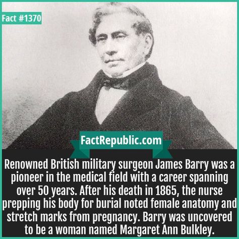 James Barry, Fact Republic, To Be A Woman, History Events, British Military, The Nurse, Unbelievable Facts, School Curriculum, Body Anatomy