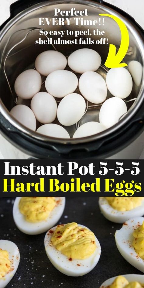 EASY TO PEEL Instant Pot HARD BOILED EGGS. Cooking your eggs in the Instant Pot will give you perfect hard boiled eggs, every time!!! #hardboiledeggs #instantpoteggs #eggs #cookedeggs #instantpot #pressurecooker Easy Hard Boiled Eggs, Instant Pot Hard Boiled Eggs, Cooking Hard Boiled Eggs, Devilled Eggs, Peeling Hard Boiled Eggs, Making Hard Boiled Eggs, Perfect Hard Boiled Eggs, Best Instant Pot Recipe, Instant Recipes