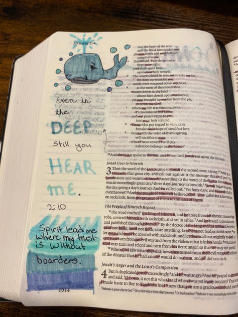 Jonah Bible Journaling 🐳 follow @theworthwhileblog on instagram ✨ Jonah Bible Study Notes, Book Of Jonah Bible Study, Jonah Bible Journaling, Jonah Bible Study, Bible Wrecking, Jonah Bible, Book Of Jonah, Learn The Bible, Jonah And The Whale